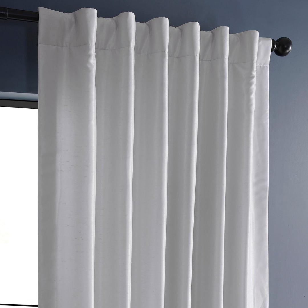 Exclusive Fabrics Textured Faux Dupioni Silk Thermal Blackout Curtains (1 Panel)