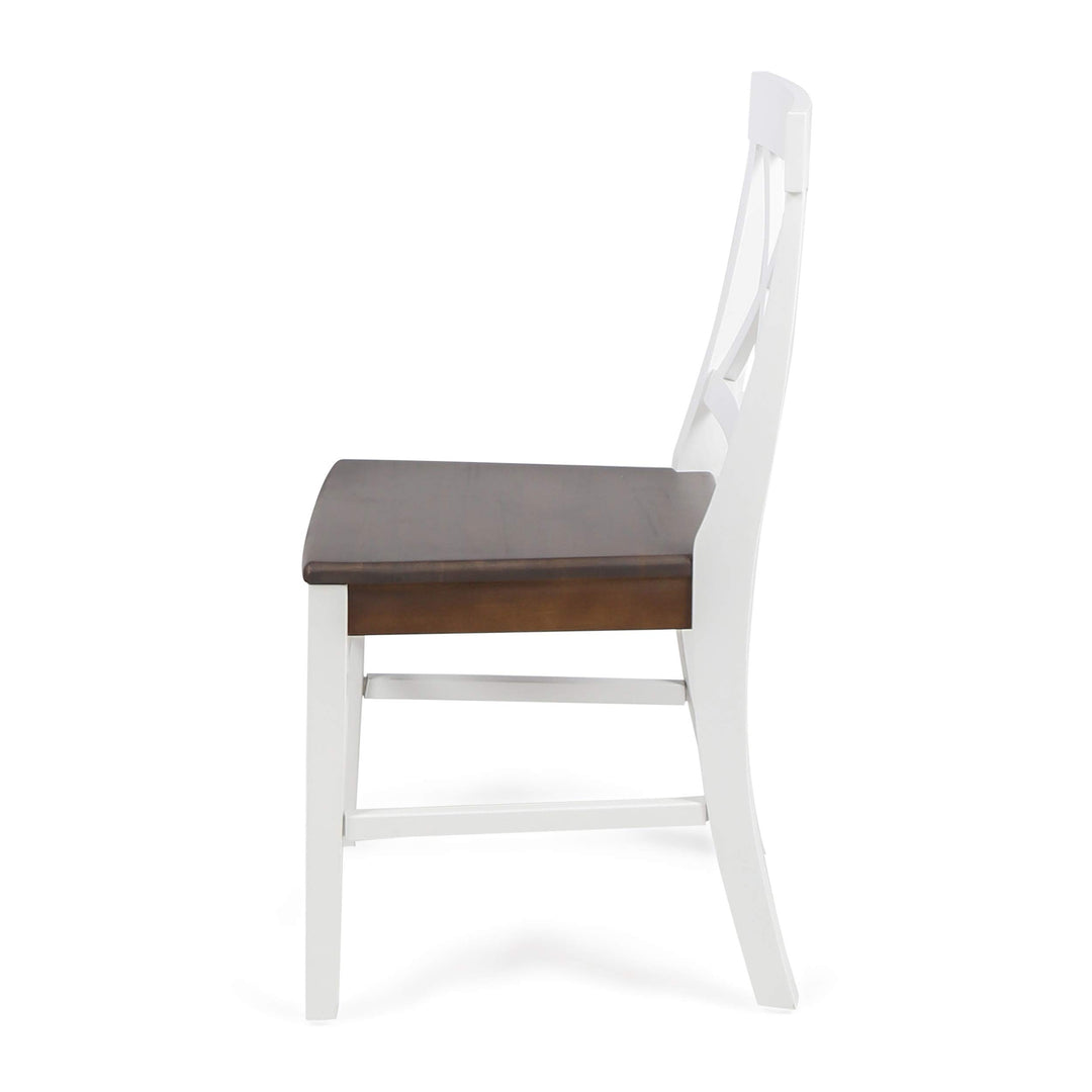 Christopher Knight Home Roshan Farmhouse Acacia Wood Dining Chairs White / - Diamond Home USA