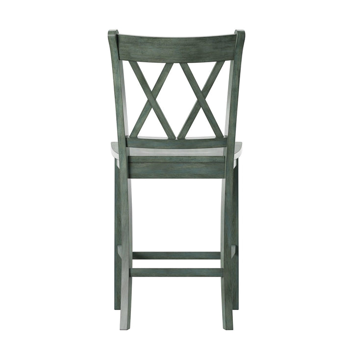 Inspire Q Eleanor X-Back Wood Counter Chairs (Set of 2) by Classic Antique - Diamond Home USA