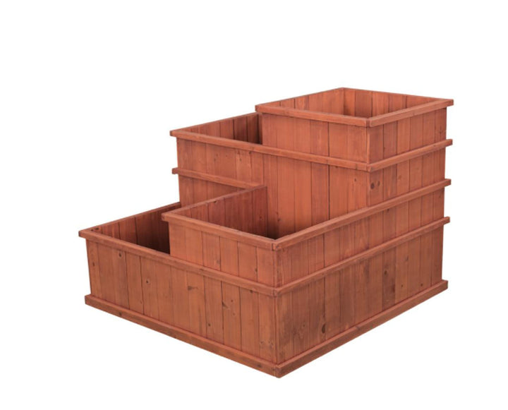 Leisure Season MLP3232 Medium Brown-1 Piece-Indoor and Outdoor Plant Box for - Diamond Home USA