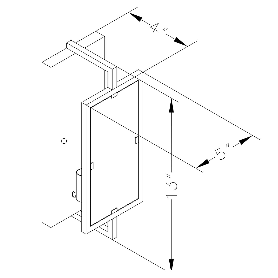 1-Light Matte Black Wall Sconce Vanity Light with Clear Glass 5 in. W X 13 H 4 E - Diamond Home USA