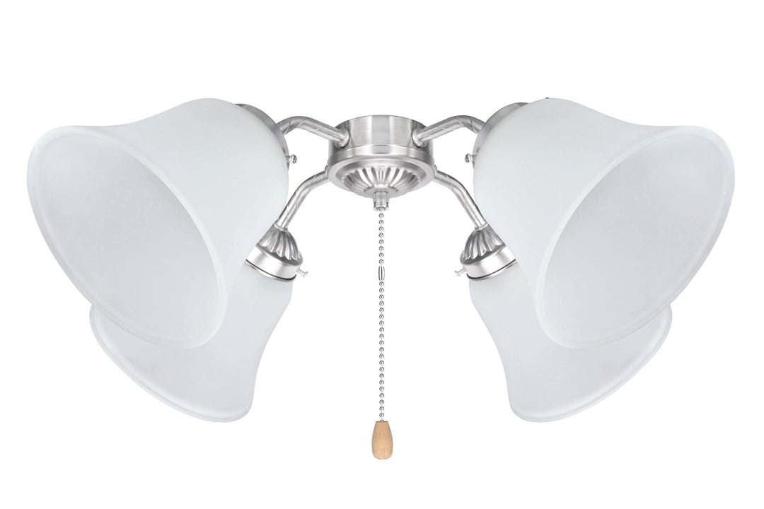 Aspen Creative 23026-4 Transitional Frosted Bell Shape Ceiling Fan Glass - Diamond Home USA