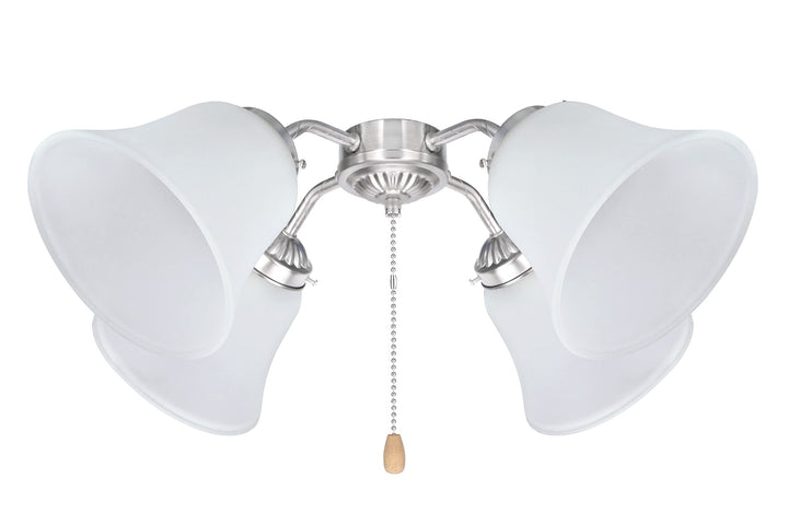 Aspen Creative 23026-4 Transitional Frosted Bell Shape Ceiling Fan Glass - Diamond Home USA