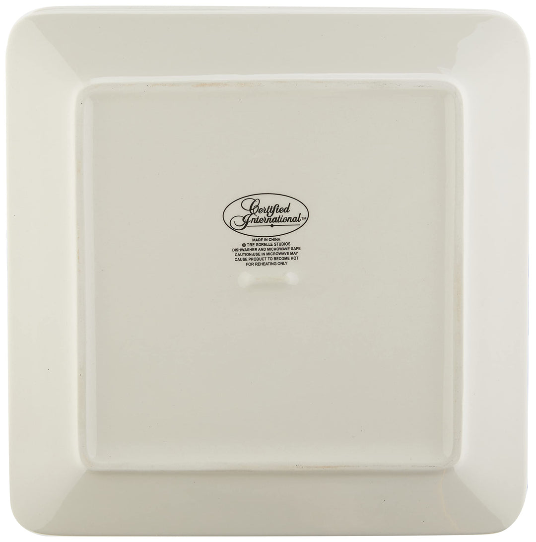 Certified International French Sunflowers Salad/Dessert Plate 8.25-Inch black - Diamond Home USA