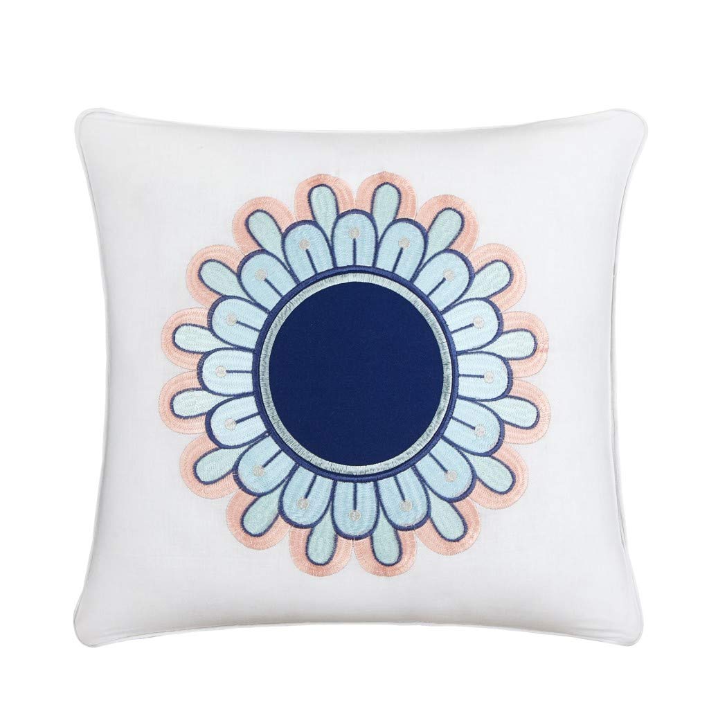 MPN 4 Piece Artistic Blue White Bohemian Southwest Quilt Queen Set Hippie Themed - Diamond Home USA