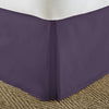 Purple Solid Color Pattern 14-inch Drop Bed Skirt Queen Size Elegant Luxury Purple - Queen