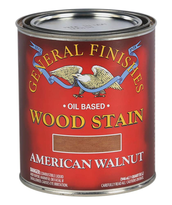 General Finishes Oil Based Penetrating Wood Stain 1 Quart American Walnut