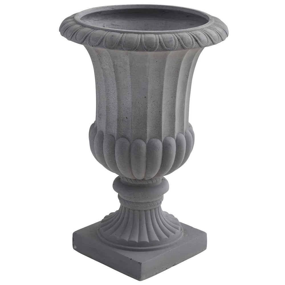Indoor/Outdoor 16.5-inch Decorative Urn Grey Clay Stone - Diamond Home USA