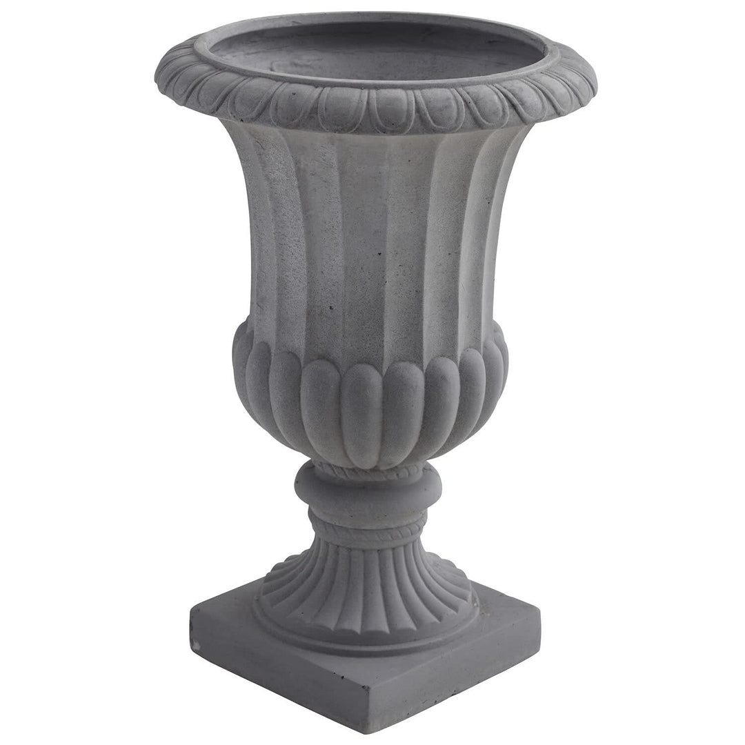 Indoor/Outdoor 16.5-inch Decorative Urn Grey Clay Stone - Diamond Home USA