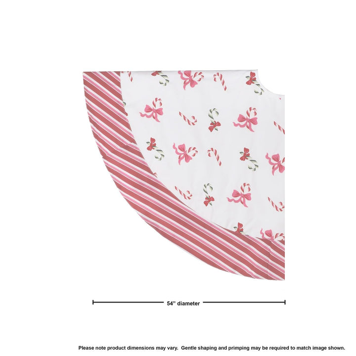 Regency International 54" Canvas Embrd Pastel Candy Cane Tree Skirt Polyester - Diamond Home USA