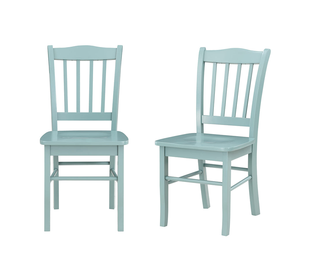 Boraam Colorado Shaker Dining Chairs Set of 2-Walnut 17" L x 21" W x 36" H Aspen - Diamond Home USA