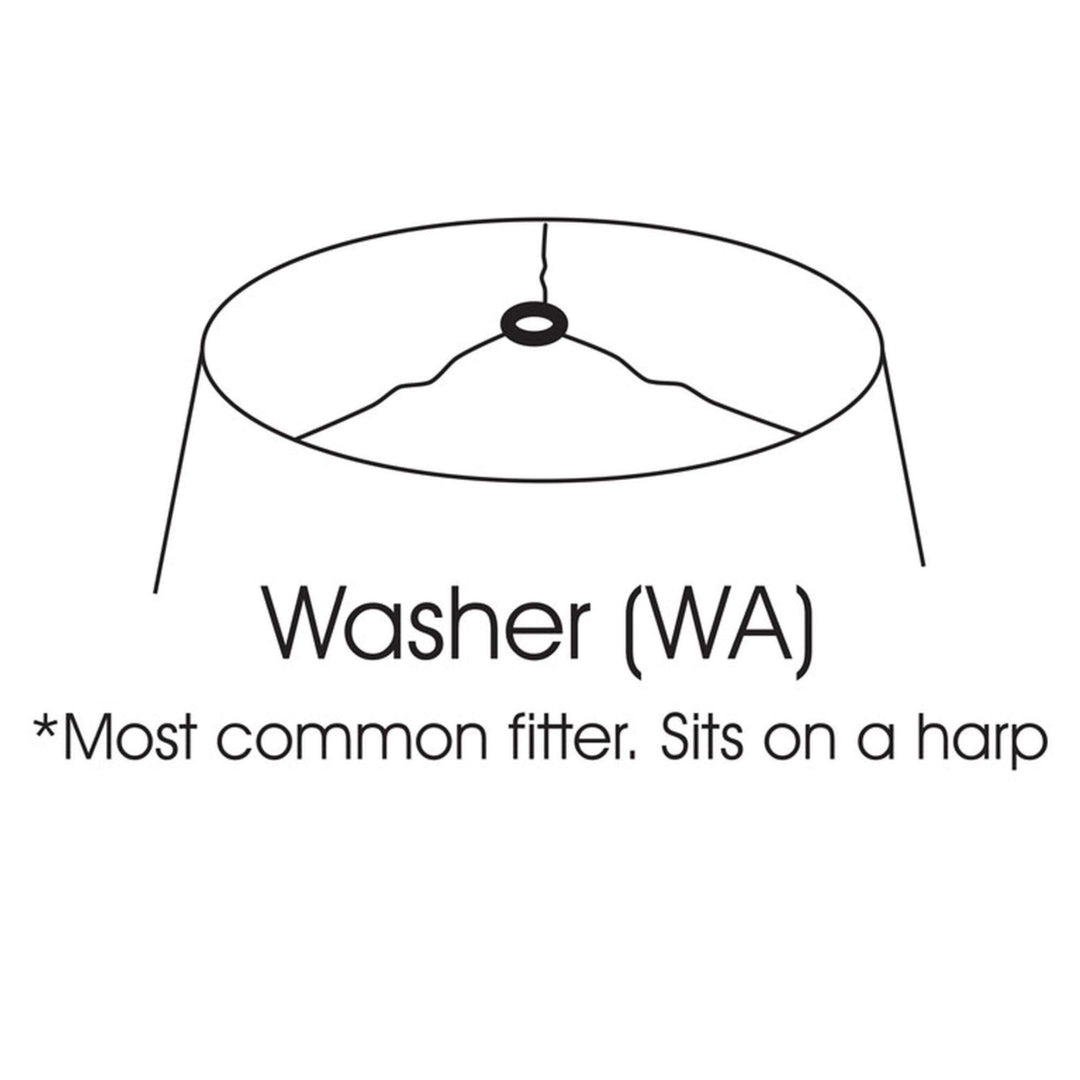 19"W Fabric Slant Deep Cone Hardback Lampshade with Washer Fitter in Off-White - Diamond Home USA