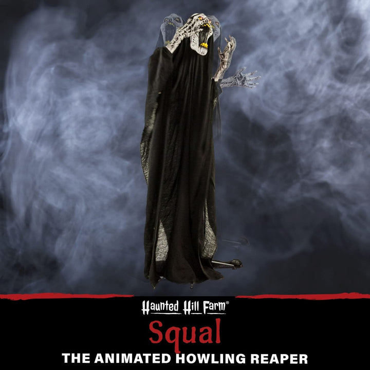 70-in. Squal The Animated Howling Reaper Indoor Or Covered Outdoor Halloween - Diamond Home USA