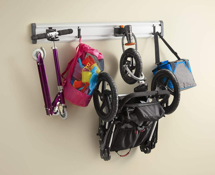 Gladiator GarageWorks GAKT48BKGY Pack GearTrack Bike Garage Wall Storage Kit - Diamond Home USA