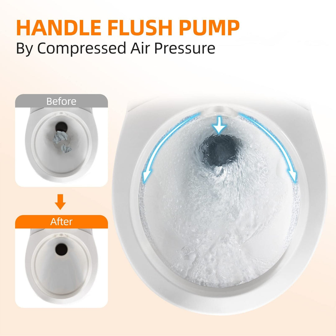 Portable Toilet Integrated 6.3 Gallon Camping Rv With Level Indicator White - Diamond Home USA