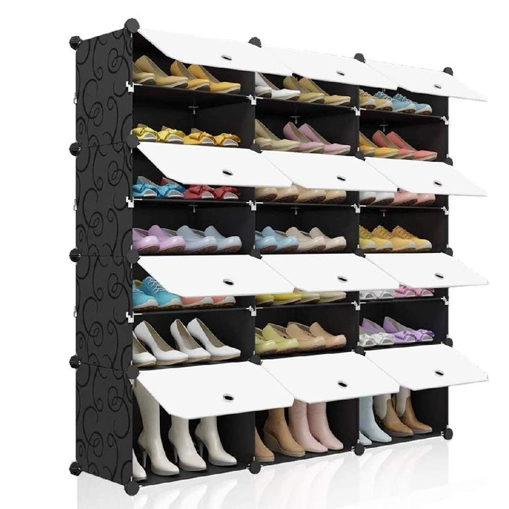 Portable 48 Pair Shoe Rack Organizer Tower Shelf Storage Cabinet Stand - Diamond Home USA