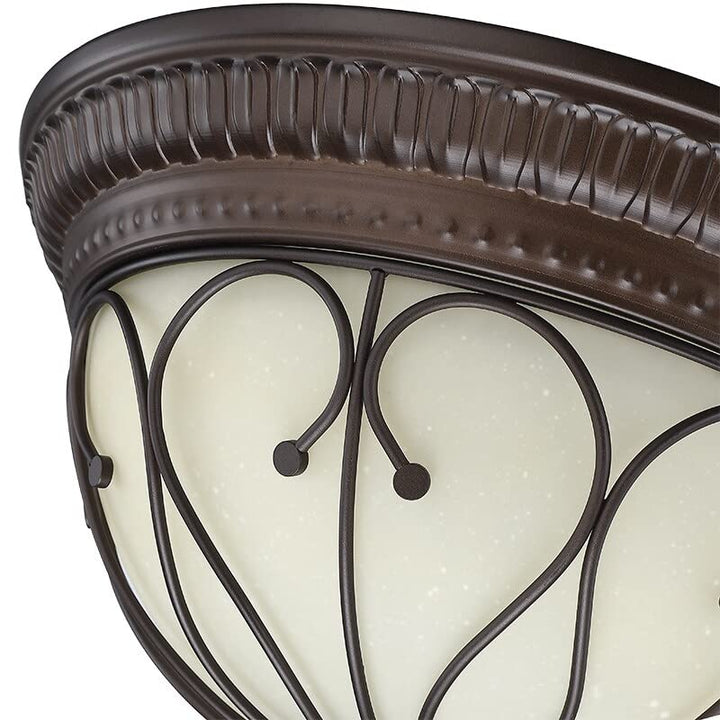 2-Light Ceiling Light 15.28"x9.29" Modern Contemporary Metal - Diamond Home USA