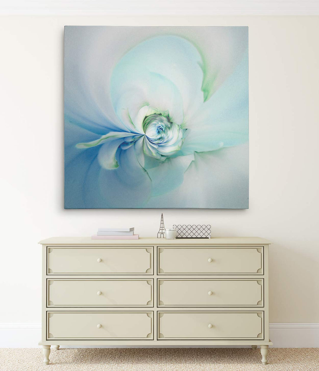 Wexford Home Dahlia Gallery Wrapped Canvas Wall Art 16x16 - Diamond Home USA