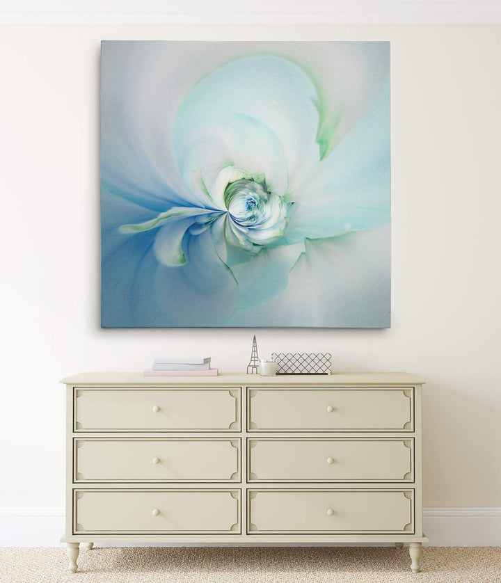 Wexford Home Dahlia Gallery Wrapped Canvas Wall Art 16x16 - Diamond Home USA