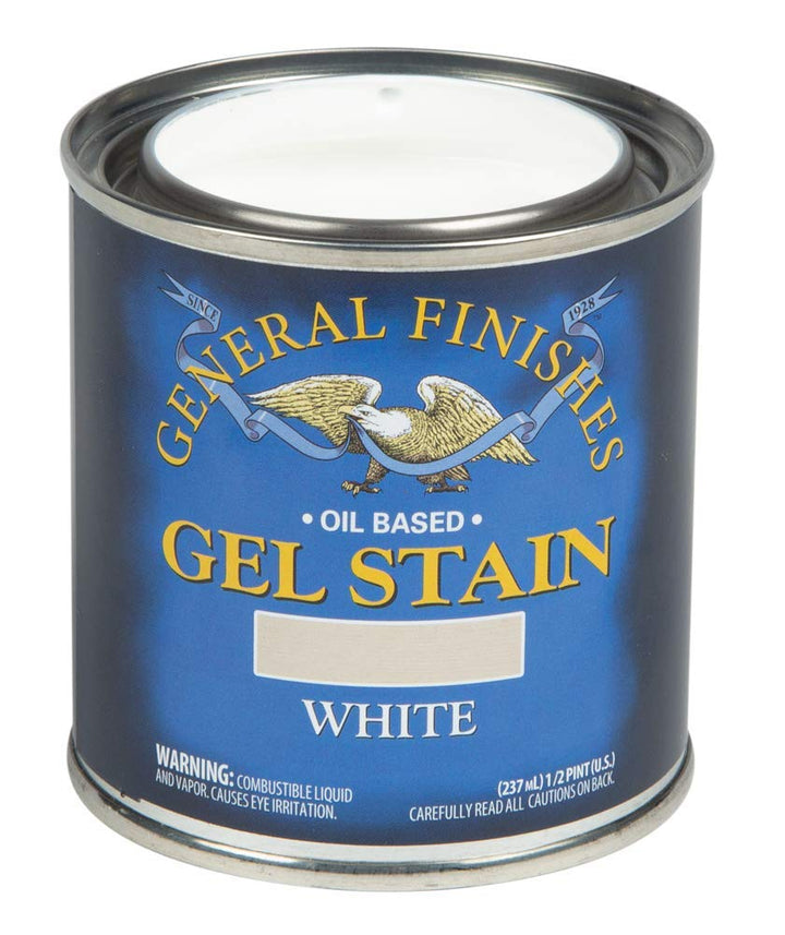 General Finishes Oil Base Gel Stain 1 Half-Pint White