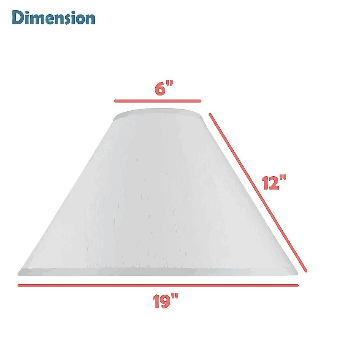 Aspen Creative 32204A Empire Spider Lamp Shade Off White 6" Top x 9" Bottom x - Diamond Home USA