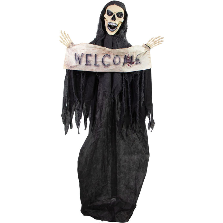 Haunted Hill Farm 67-in. Azrail The Animated Welcome Reaper Indoor or Covered