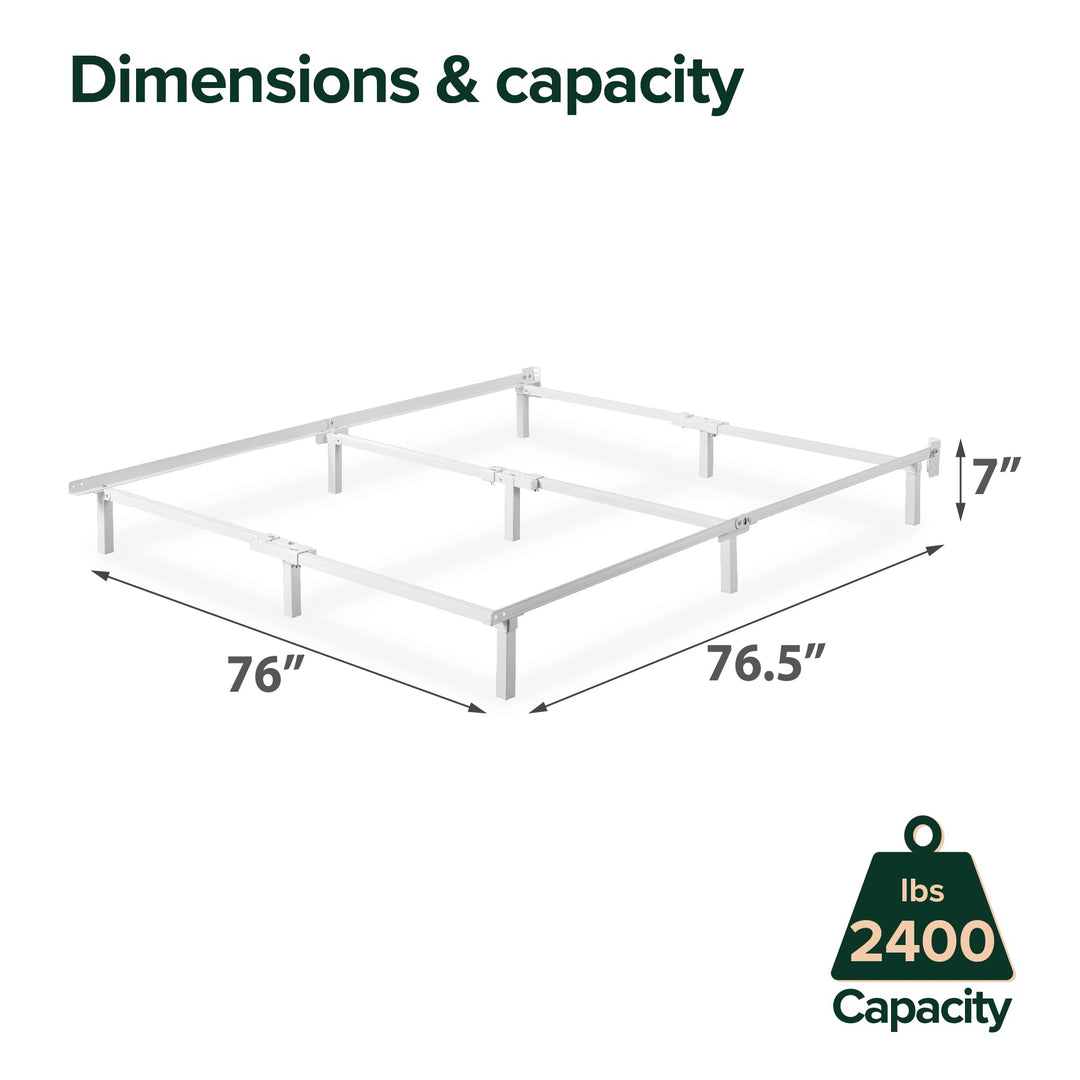 ZINUS Compack Metal Bed Frame 7 Inch Support Bed Frame for Box Spring