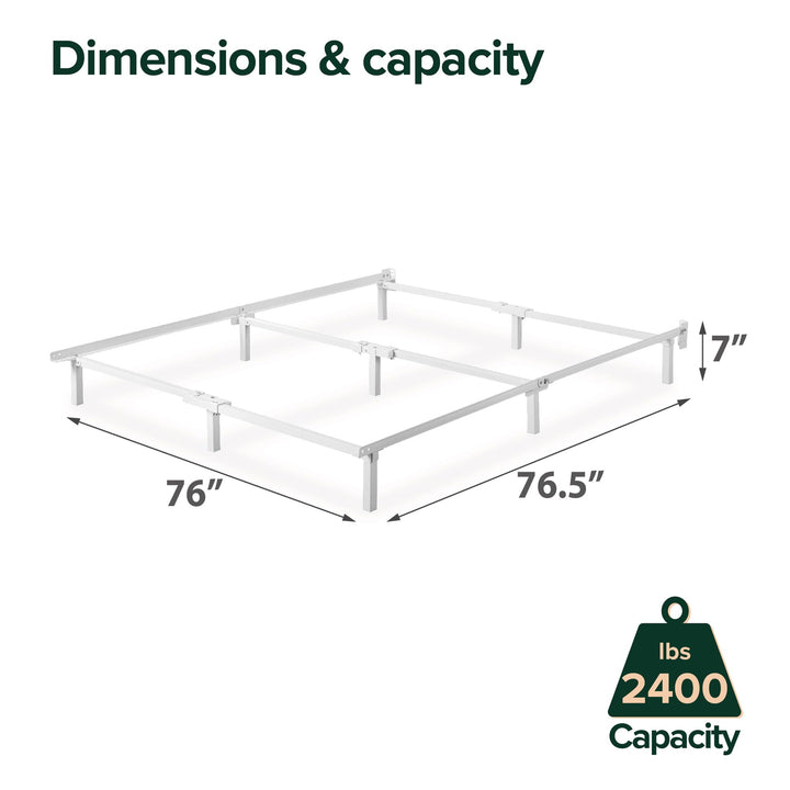 ZINUS Compack Metal Bed Frame 7 Inch Support Bed Frame for Box Spring