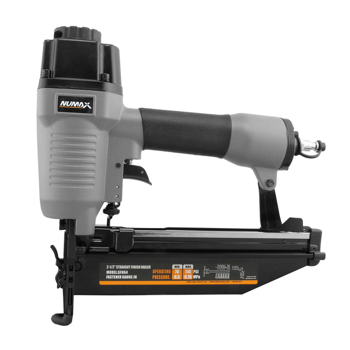 NuMax SFN64 Pneumatic 16-Gauge 2-1/2" Straight Finish Nailer - Diamond Home USA