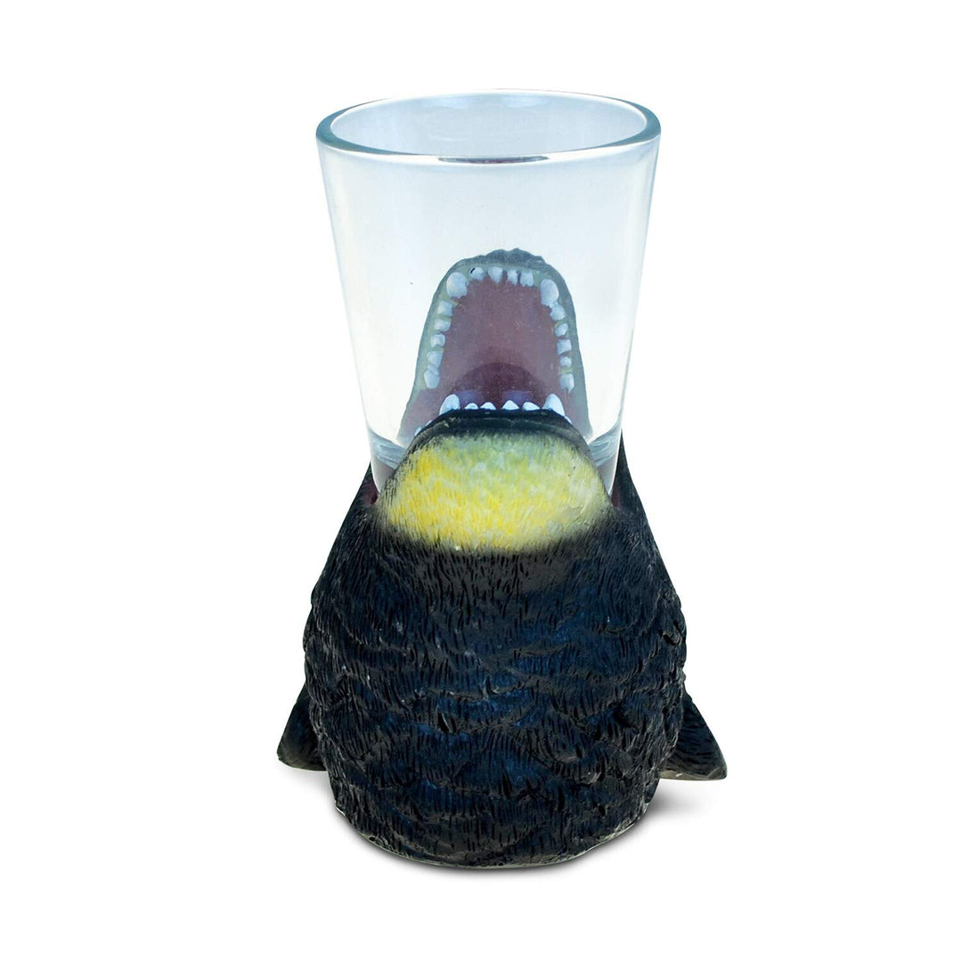 Animal-Theme Black Bear Cool Animal Head Shot Glass Multi Color 1 Piece - Diamond Home USA