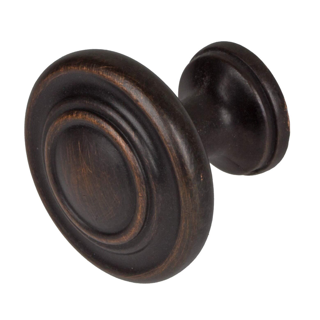 1.25-inch Oil-Rubbed Bronze 3-Ring Round Cabinet Knobs (Pack of 10) Brown - Diamond Home USA