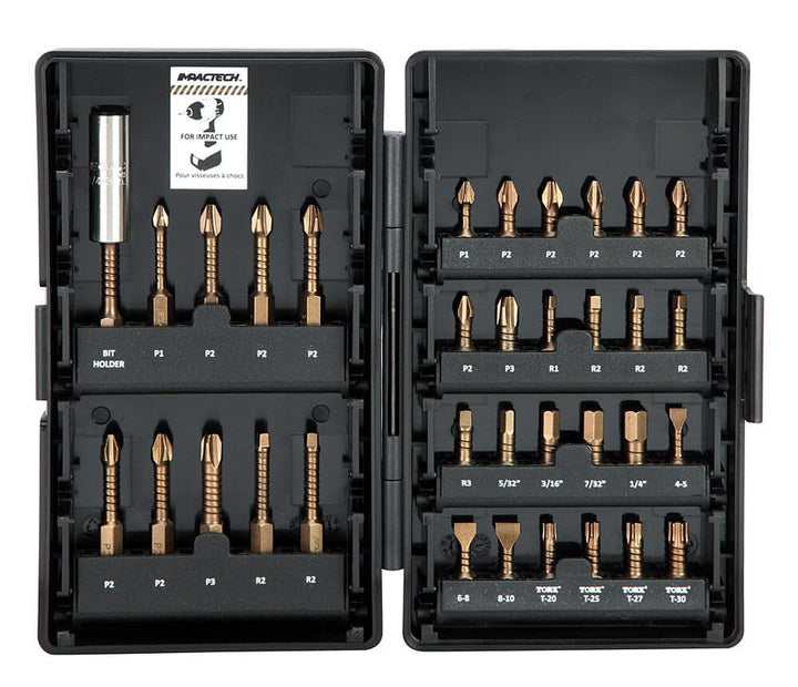 Screwdriver Bit Set 34 Pieces 1/4" Shank - Diamond Home USA