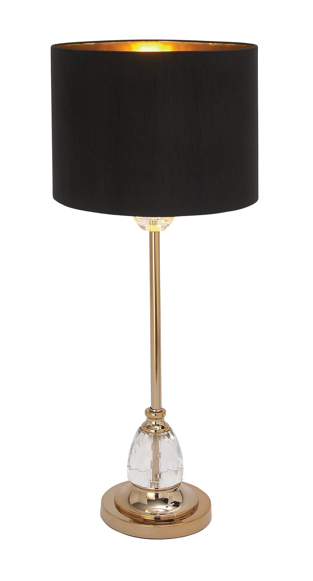 Urban Designs Lynette Crystal and Brass Buffet Console Table Lamp Black - Diamond Home USA