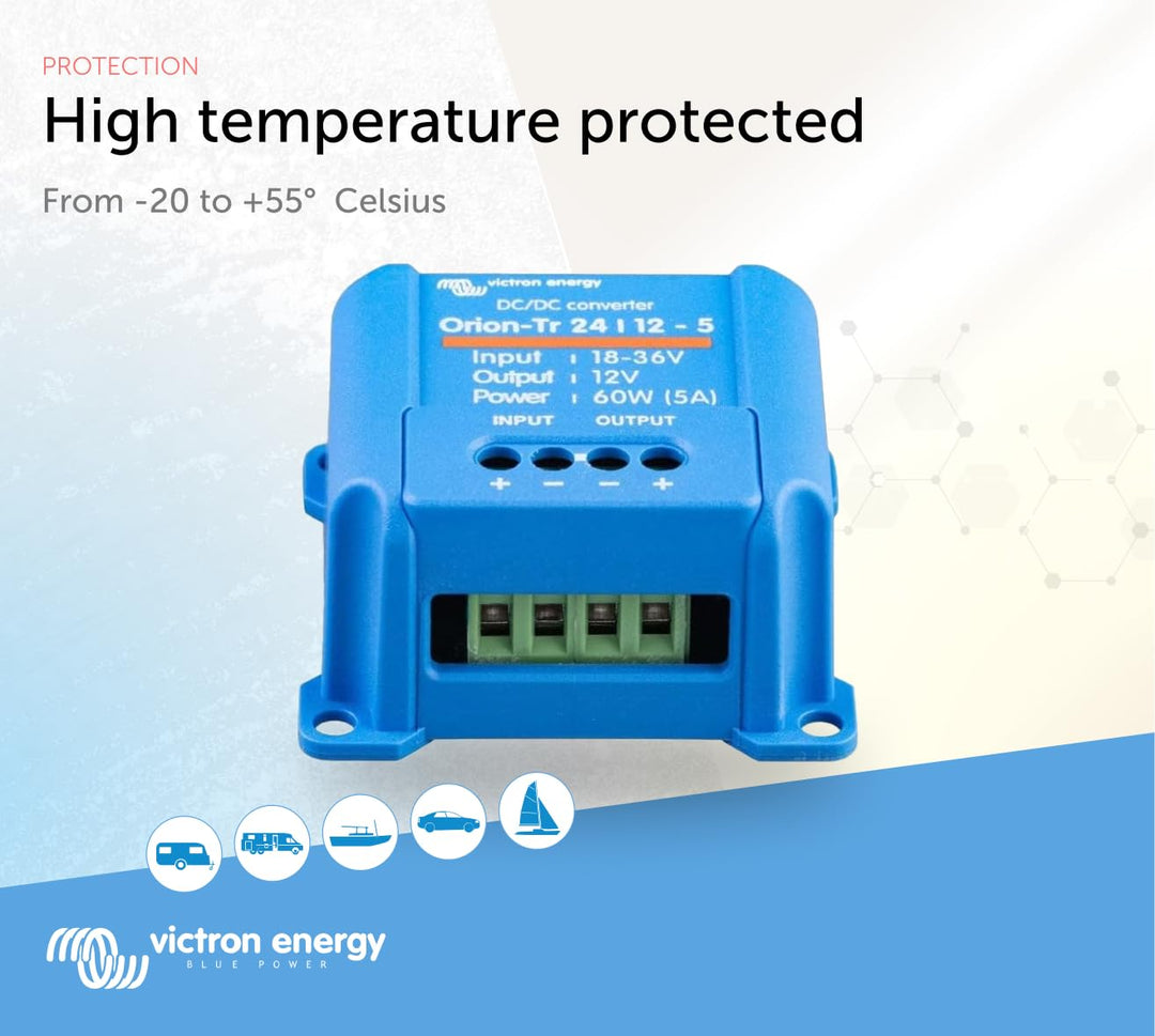 Victron Energy Orion-Tr IP43 24/12-Volt 5 amp 60-Watt DC-DC Converter - Diamond Home USA