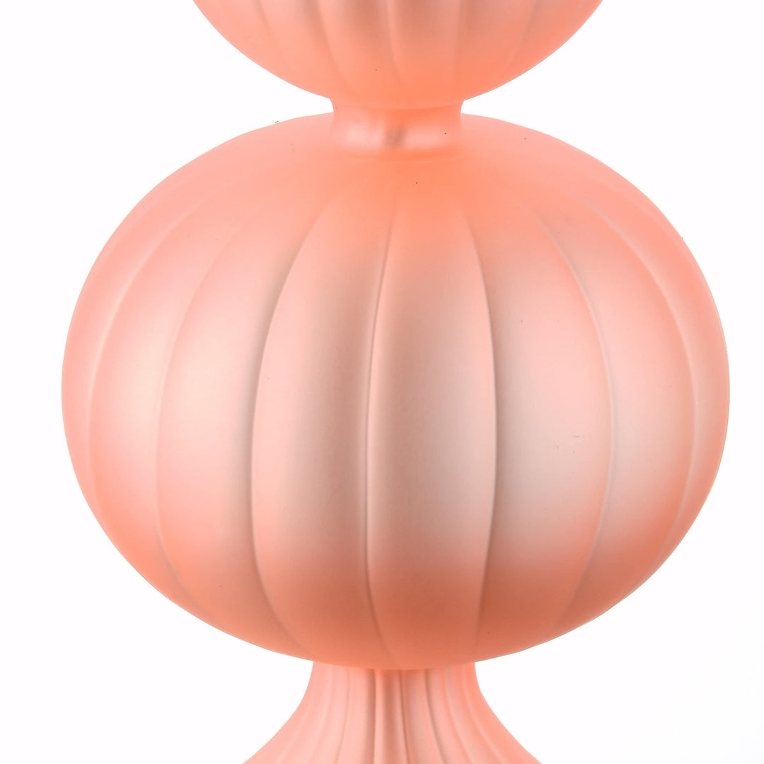 15" Pink Glass Christmas Tree Topper 15 in - Diamond Home USA