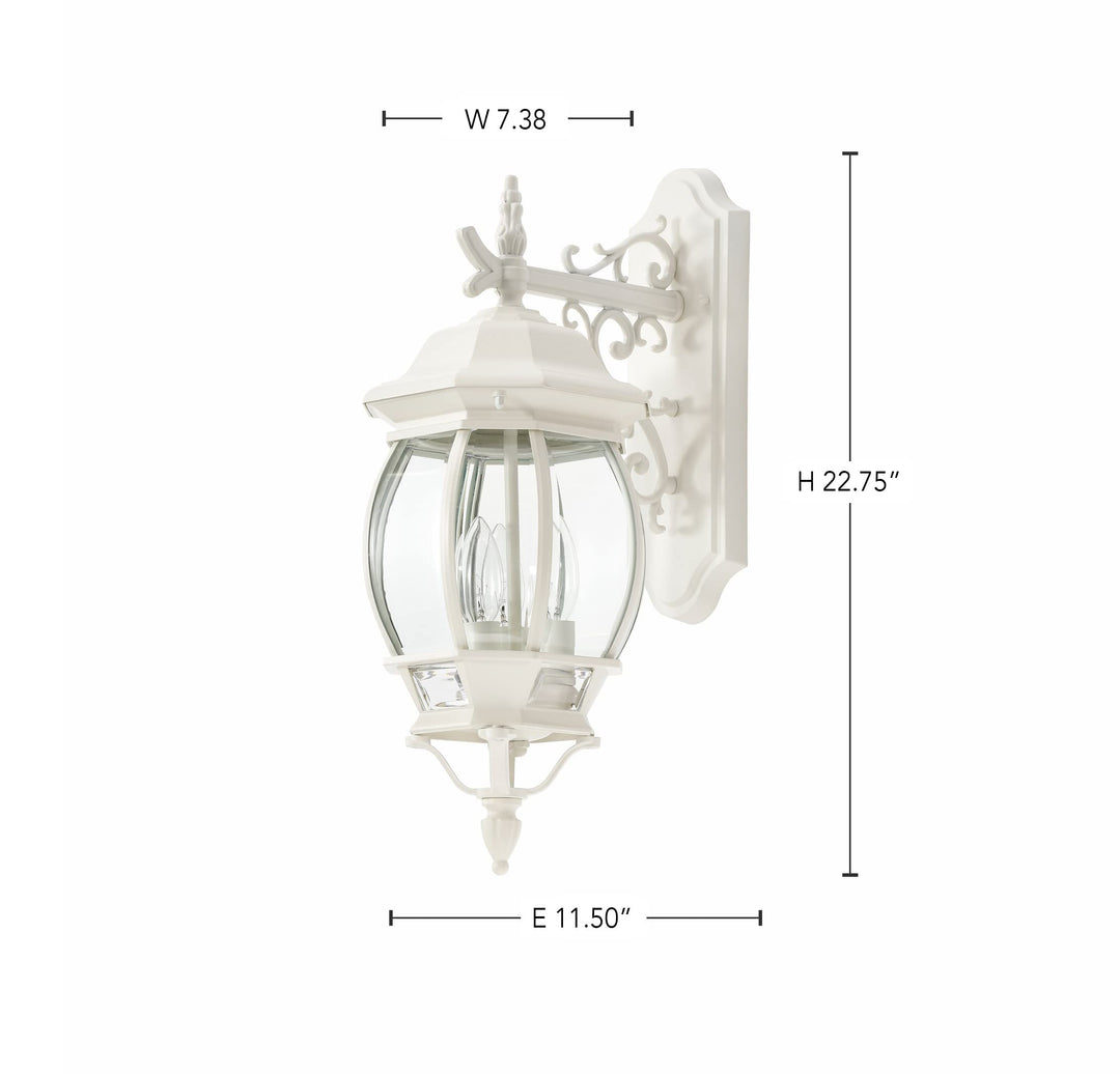 Nuvo 60/891 Three Light Outdoor Wall Mount 3 White - Diamond Home USA