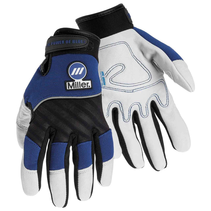 Miller Electric Metal Working Gloves - Large Black and Blue (251067)