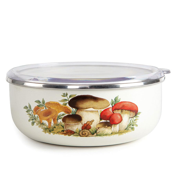 STP GOODS Enamelware Mixing for Kitchen Mushrooms Enamel Storage 1.5 Qt