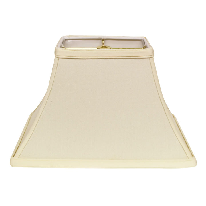 16"W Fabric Slant Rectangle Bell Hardback Lampshade in Off-White