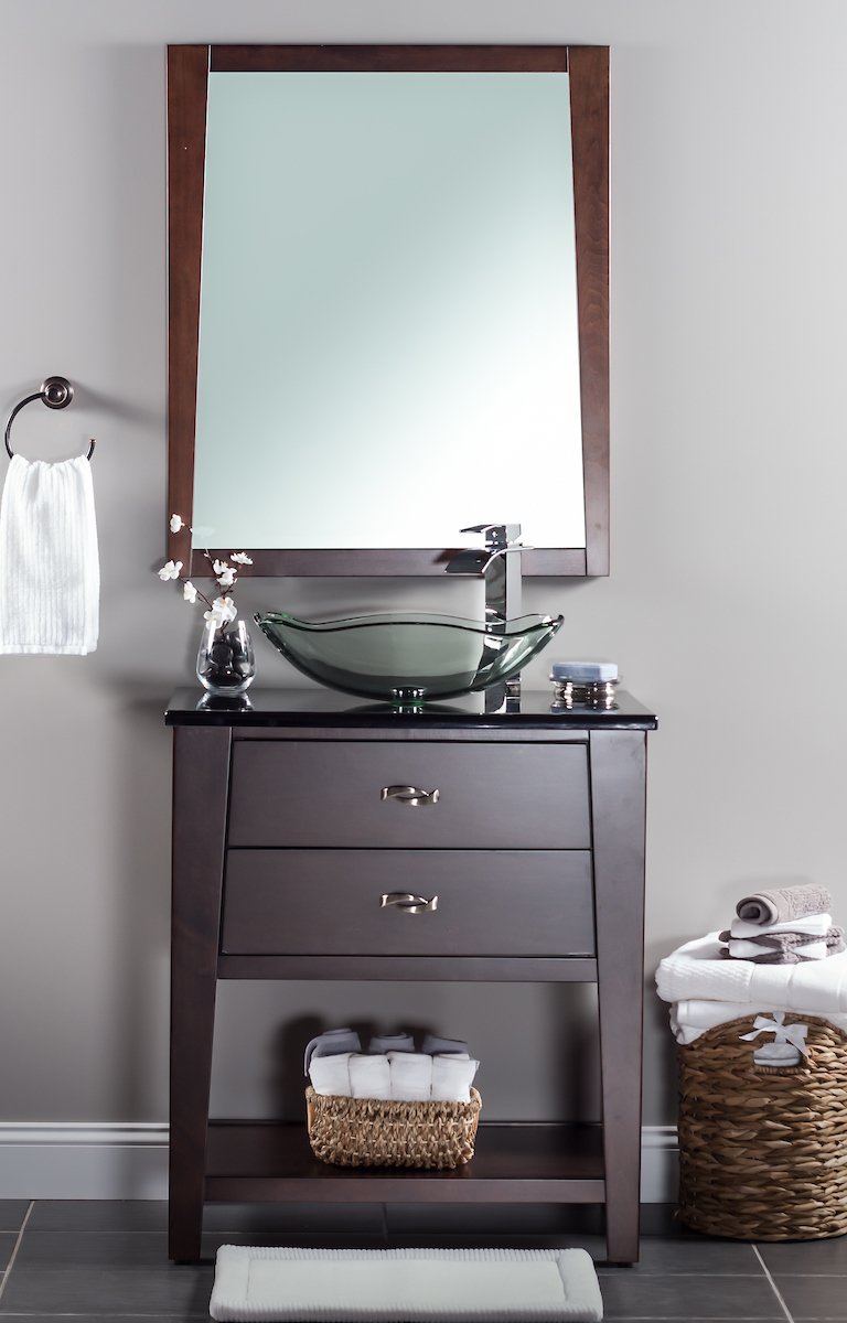 Novatto TIS-317C Elegante Glass Vessel Bathroom Sink - Diamond Home USA