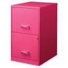 Office Dimensions 18in. 2 Drawer Metal SOHO Vertical File Cabinet 18 in Pink
