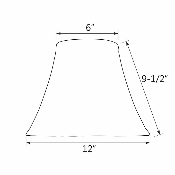 Aspen Creative 3068 Transitional Bell Shape Construction Beige 2" Wide (6" x - Diamond Home USA