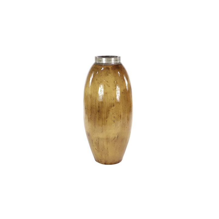 Brown Ceramic Rustic Vase 30 X 14 Farmhouse - Diamond Home USA