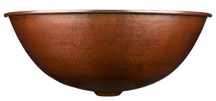 Sinkology BRV-1606BC Eddington Handmade Pure Solid Vessel 16" Aged Copper Bath - Diamond Home USA