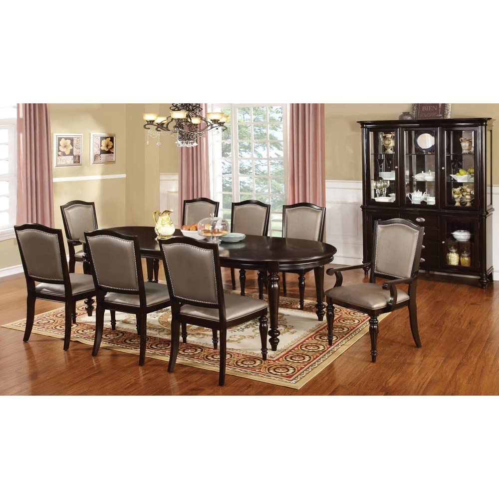 Furniture of America Harllington Leatherette Arm Chair (Set of 2) - 25" W X 25 Grey - Diamond Home USA