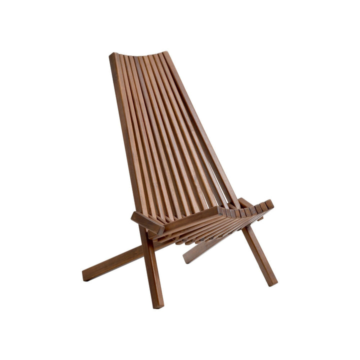 Outdoor Folding Wooden Tamarack Chair Natural Solid Farmhouse Wood - Diamond Home USA