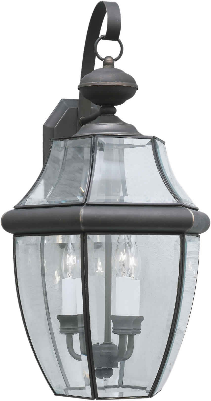 Forte Lighting 1601-03-14 Exterior Wall Light with Clear Beveled Glass Shades
