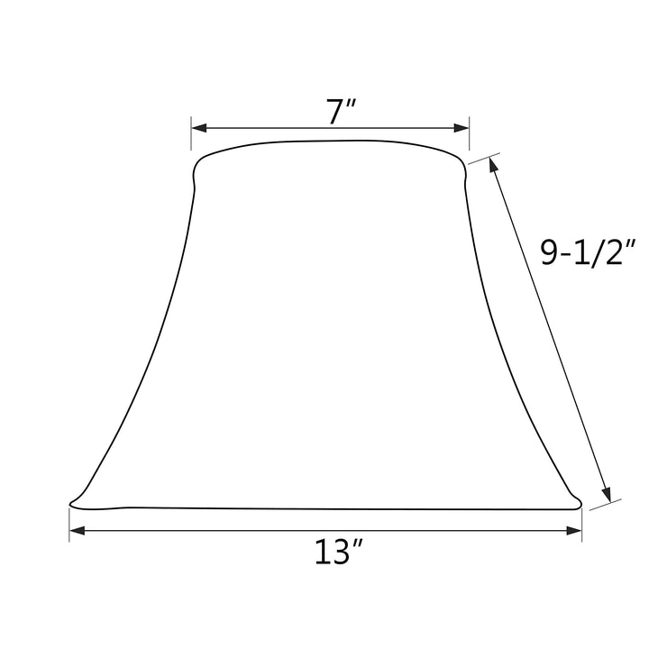 Aspen Creative 30018 Transitional Bell Shape Spider Construction Lamp Shade in - Diamond Home USA