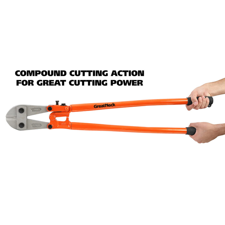 GreatNeck BC36 36-Inch Bolt Cutters Cuts Bolt Nails Locks Rivets Chains & Wire - Diamond Home USA