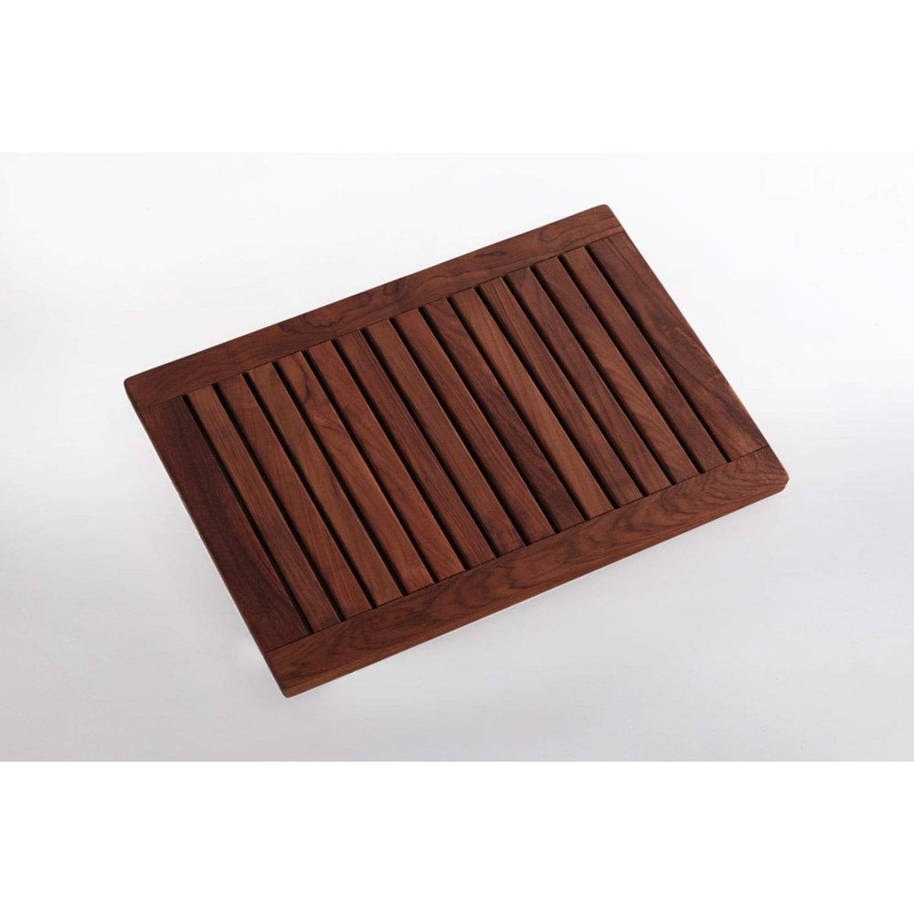 Framed Oiled Teak Wood Shower Mat (23.6 X 17.7) Brown - Diamond Home USA